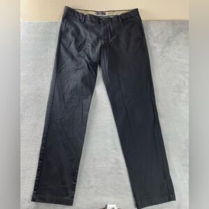 Dockers Classic Fit Flat Front Black Khakis Chinos Mens Pants 36x34 *32.5 Cotton